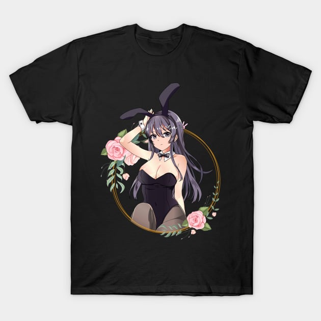 Bunny girl senpai - Mai Sakurajima T-Shirt by Hala Art